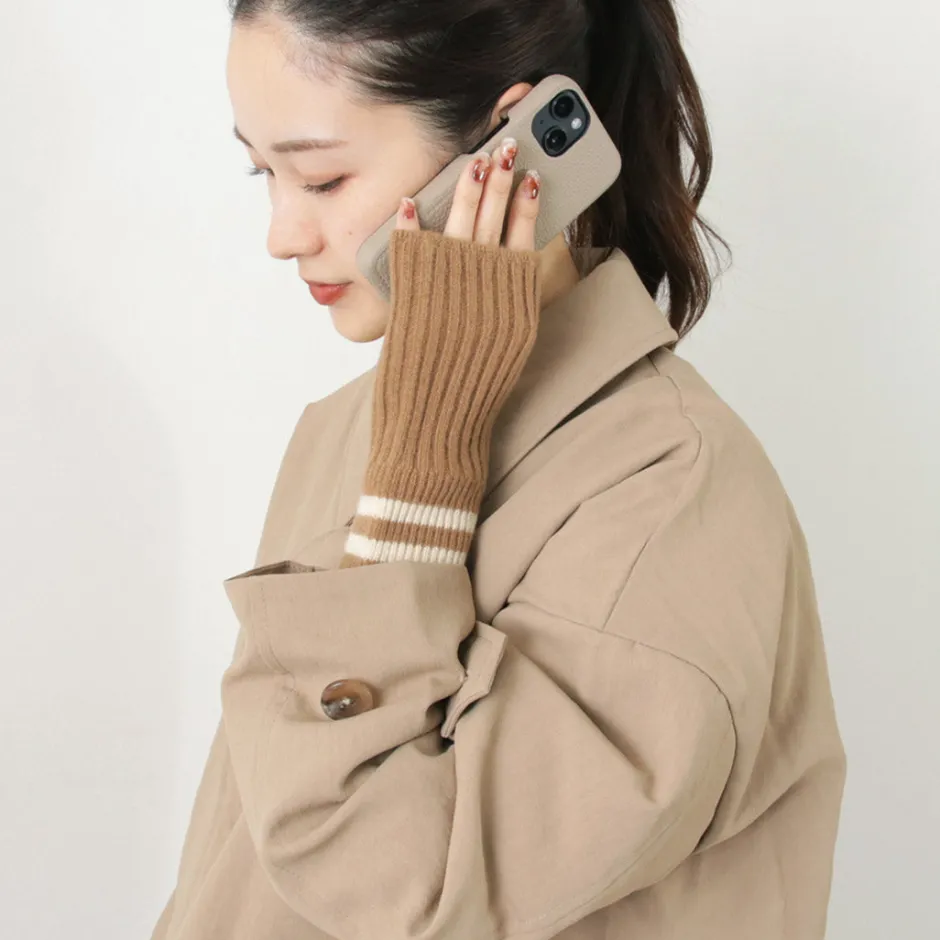 Gloves^ROTOTO / Striped Seamless Hand Warmer Merino Lamb Wool