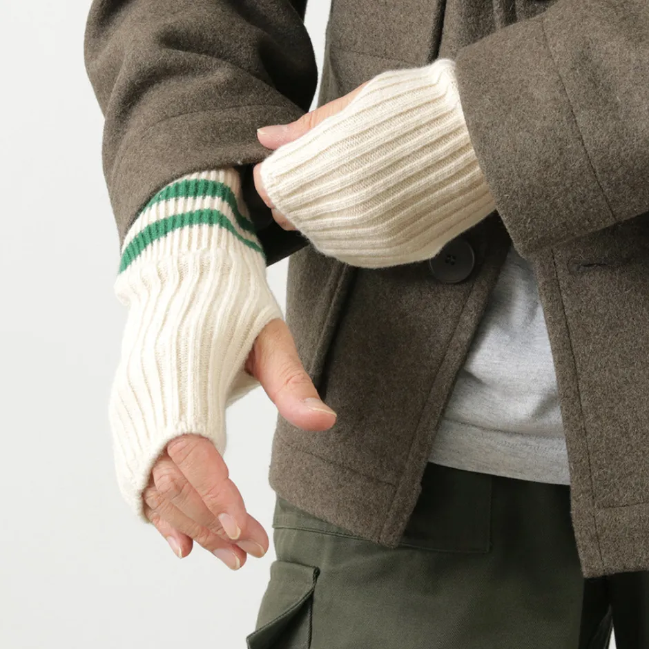Gloves^ROTOTO / Striped Seamless Hand Warmer Merino Lamb Wool