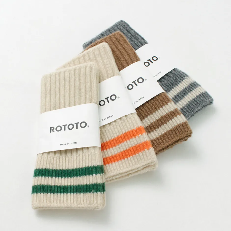 Gloves^ROTOTO / Striped Seamless Hand Warmer Merino Lamb Wool