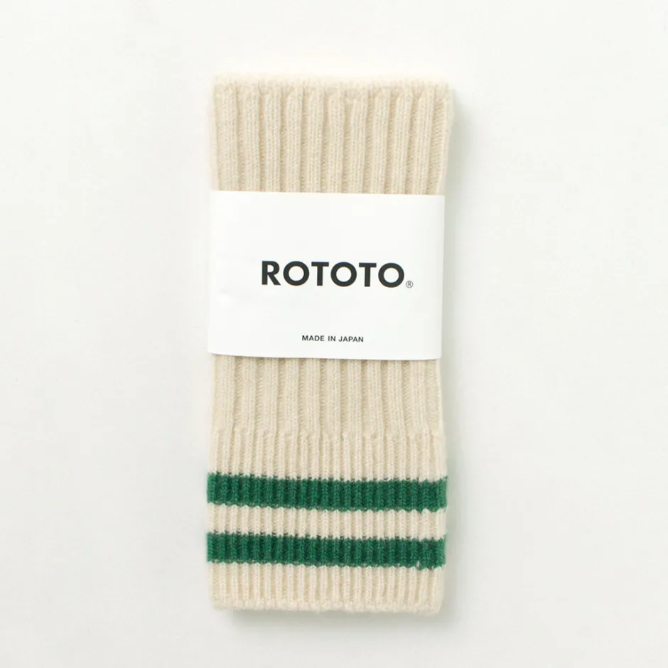 Gloves^ROTOTO / Striped Seamless Hand Warmer Merino Lamb Wool