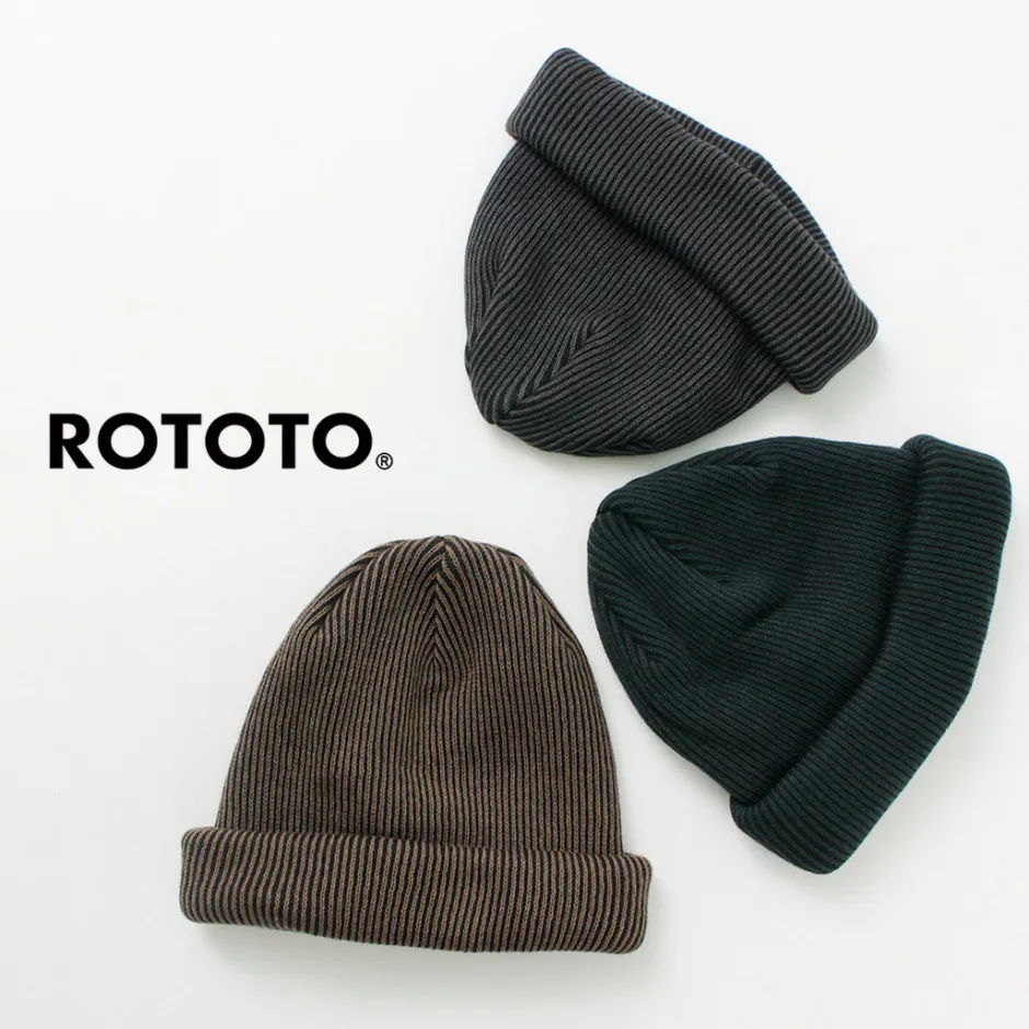 Hats^ROTOTO / Super soft 2-way beanie Stripe