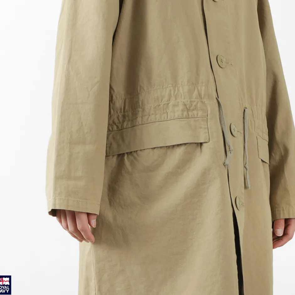 Coats^ROYAL NAVY / Snow camo collarless overcoat