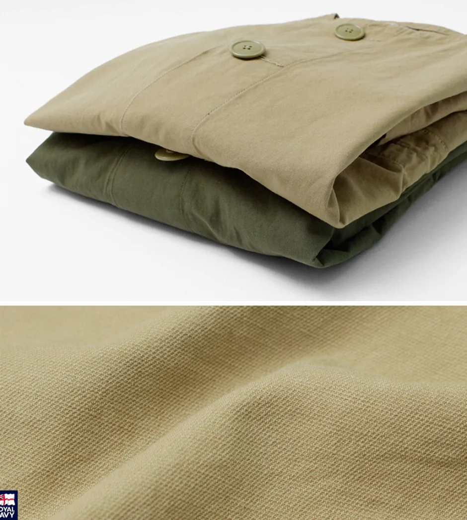 Coats^ROYAL NAVY / Snow camo collarless overcoat