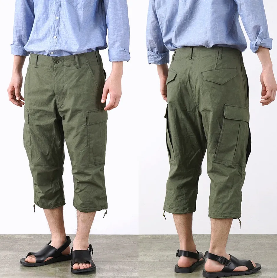 Trousers^SAGE DE CRET / Cropped Cargo Pants olive