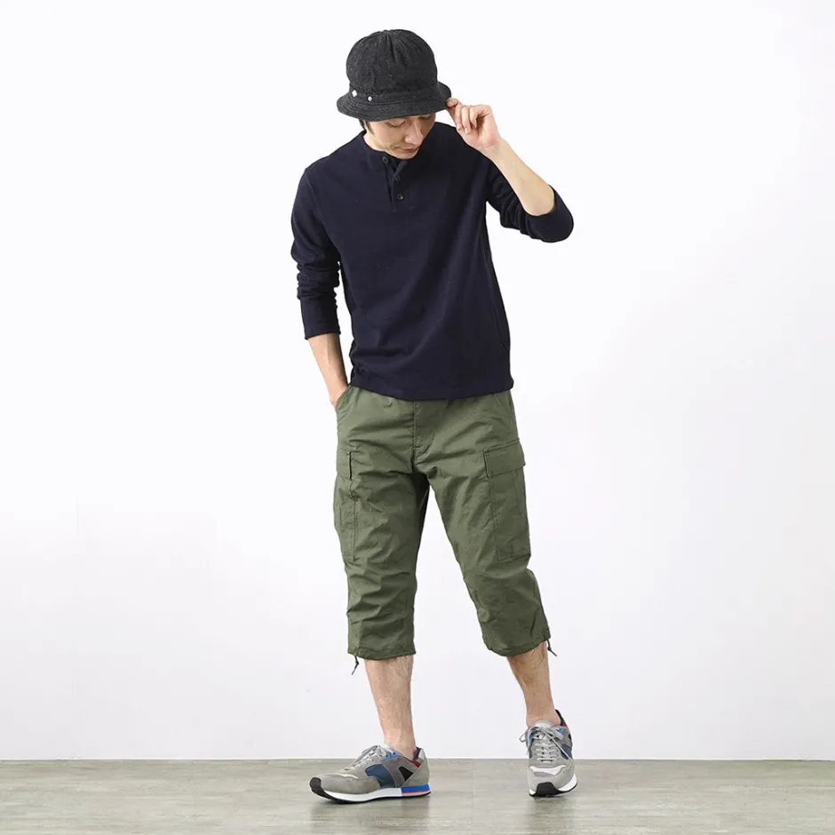 Trousers^SAGE DE CRET / Cropped Cargo Pants olive