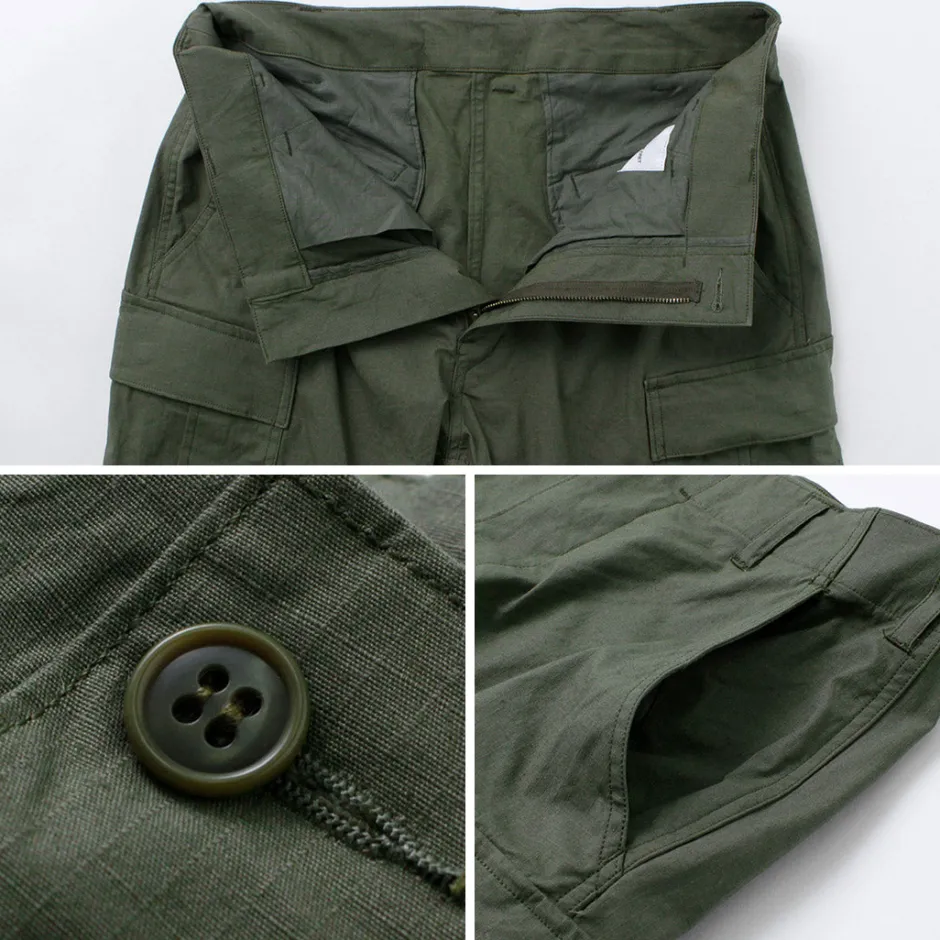 Trousers^SAGE DE CRET / Cropped Cargo Pants olive