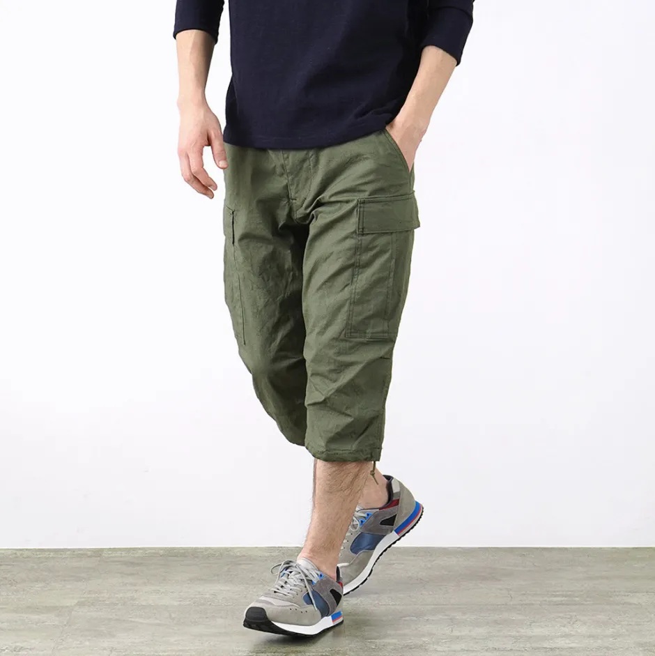 Trousers^SAGE DE CRET / Cropped Cargo Pants olive
