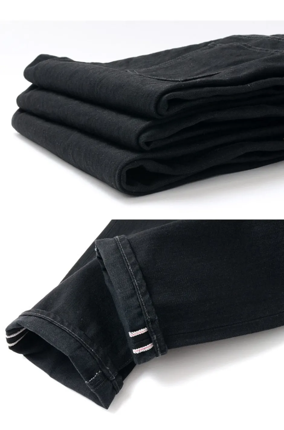 Jeans^SANCA / denim tapered 5P trousers black