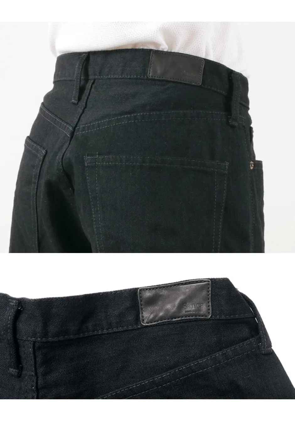 Jeans^SANCA / denim tapered 5P trousers black