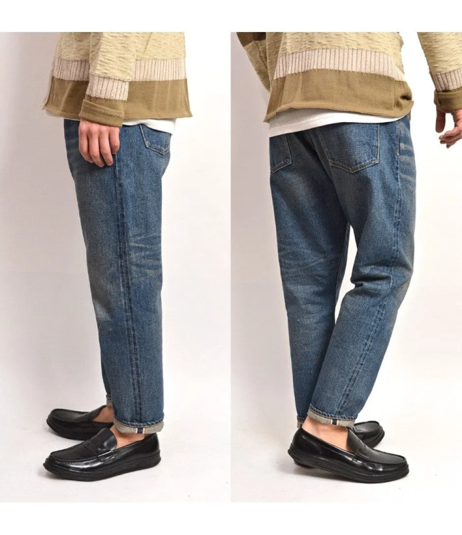 Jeans^SANCA / 15.5oz Denim Tapered Used 5P Pants indigo