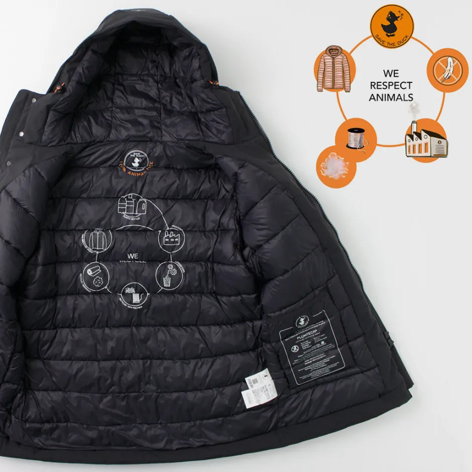 Down Wear^SAVE THE DUCK / Phyllis Synthetic Down Hooded Middle Jacket