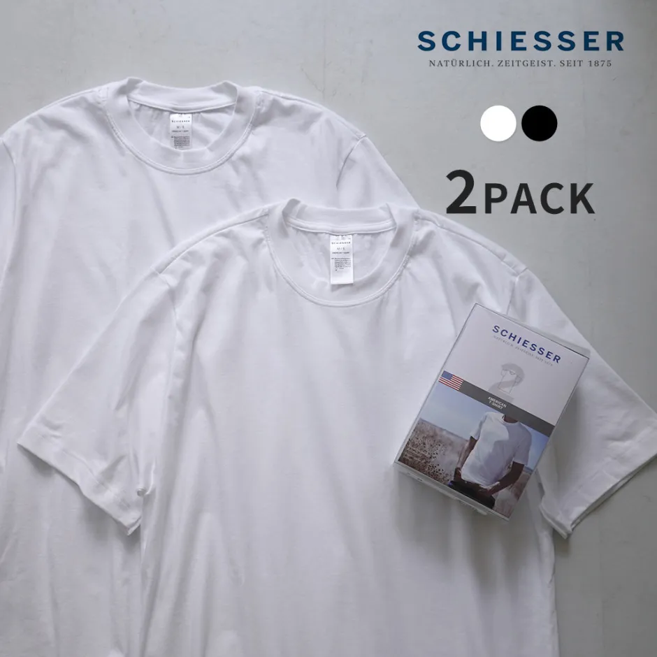 T-Shirts^SCHIESSER / American Crew Neck 2 Pack T-Shirt