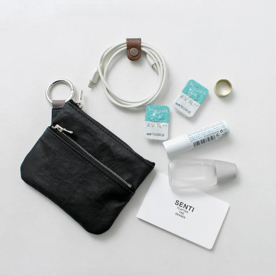 Other Bags^SENTI / Dyneema Leather Double Zipper Pouch