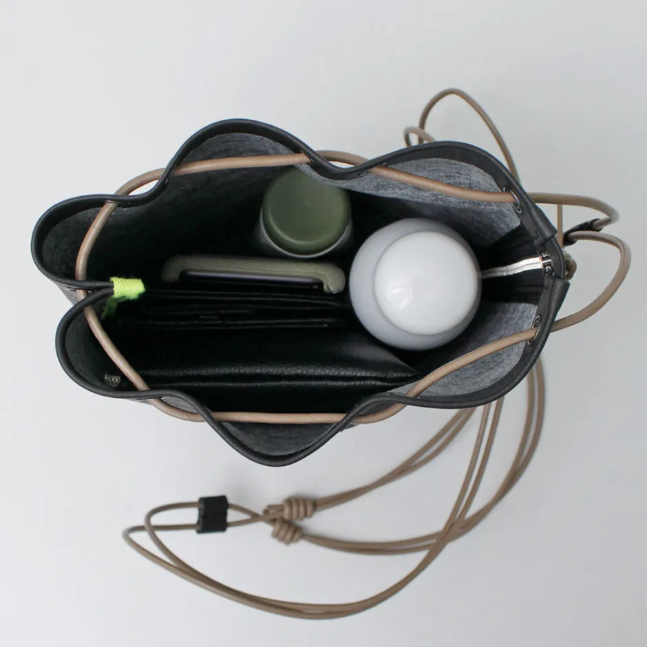 Shoulder Bags^SENTI / Dyneema Leather Drawstring Bag L