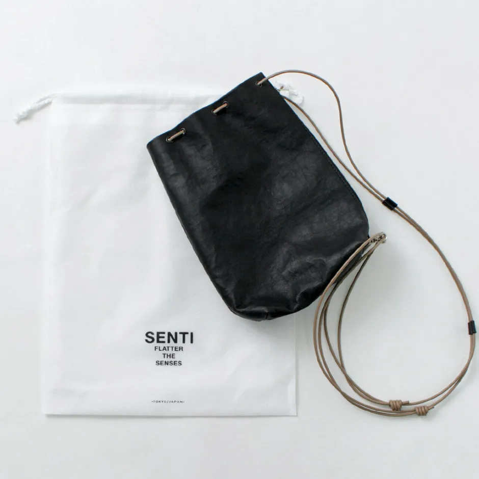 Shoulder Bags^SENTI / Dyneema Leather Drawstring Bag L