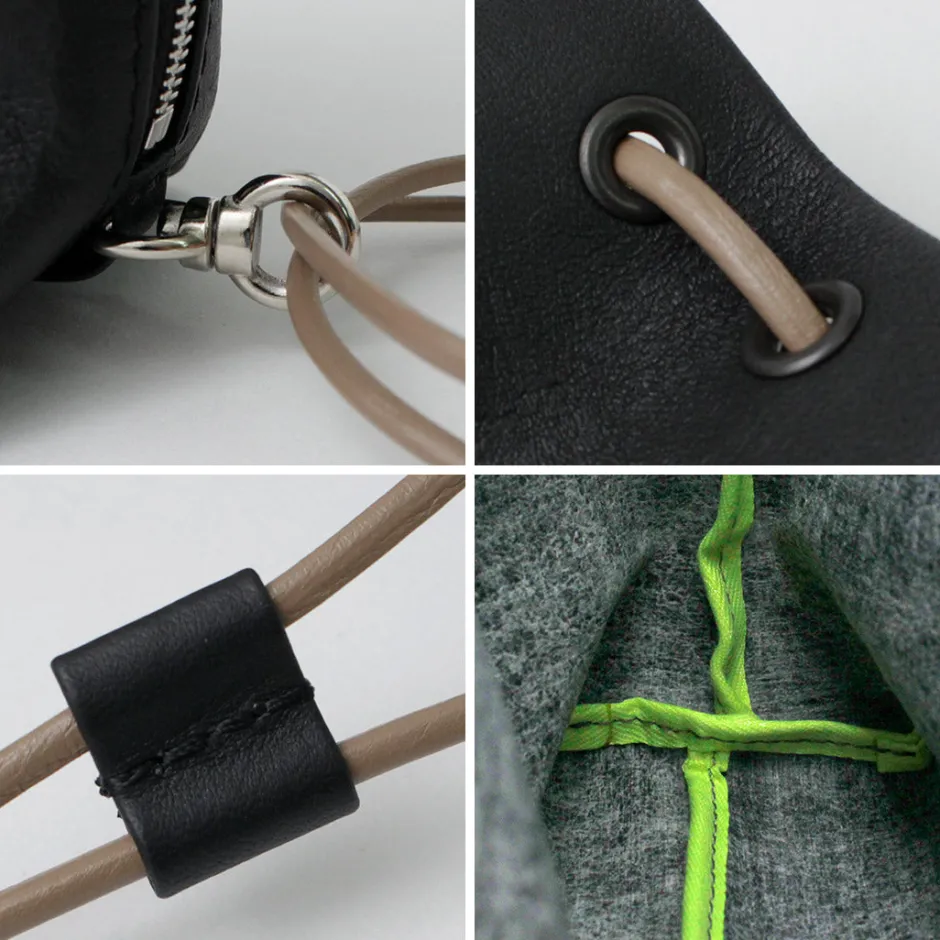Shoulder Bags^SENTI / Dyneema Leather Drawstring Bag L