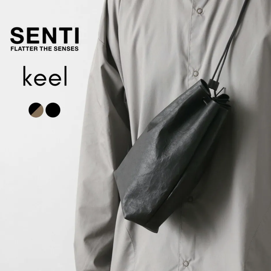 Shoulder Bags^SENTI / Dyneema Leather Drawstring Bag L