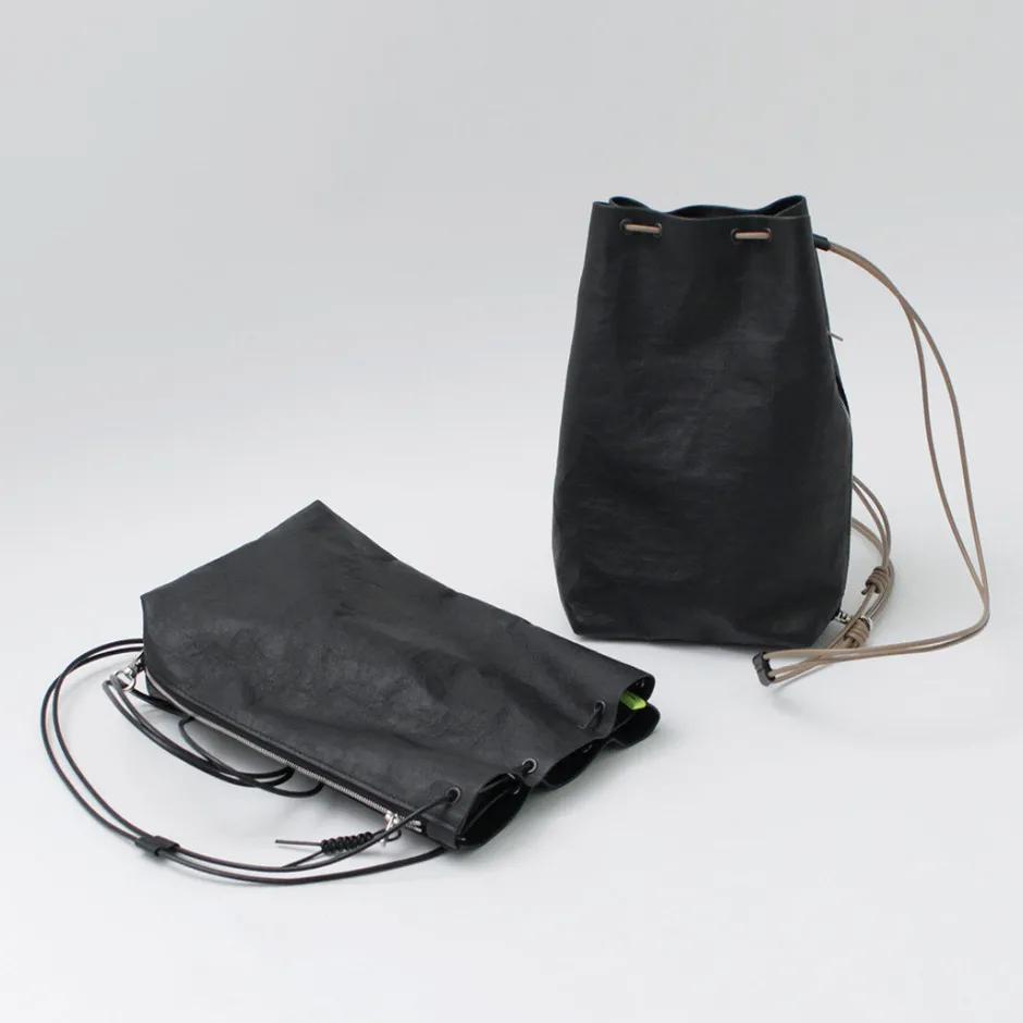 Shoulder Bags^SENTI / Dyneema Leather Drawstring Bag L
