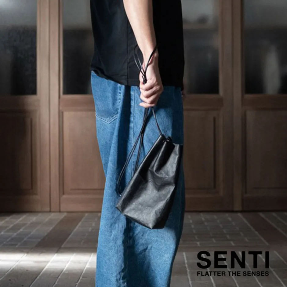 Shoulder Bags^SENTI / Dyneema Leather Drawstring Bag L