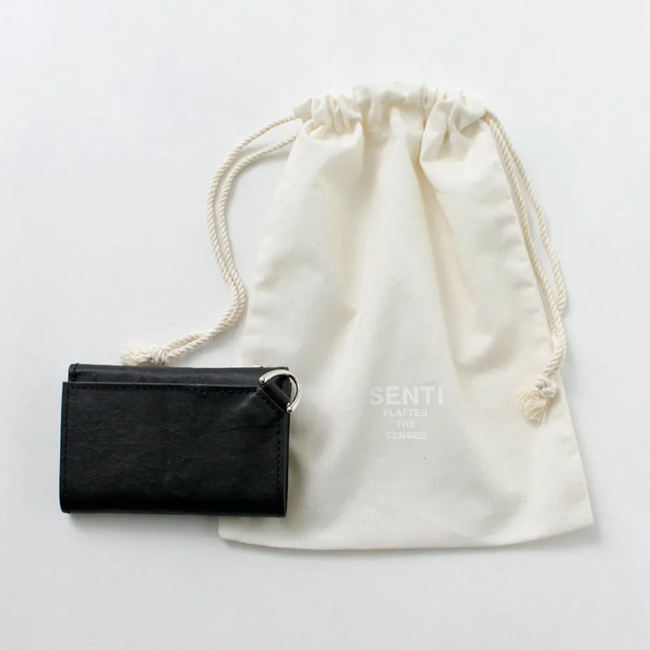 Wallets^SENTI / Dyneema Leather Trifold Slim Wallet black
