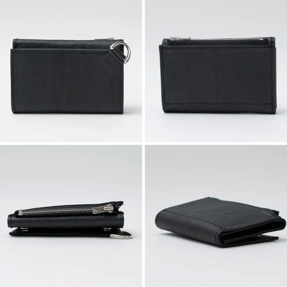 Wallets^SENTI / Dyneema Leather Trifold Slim Wallet black
