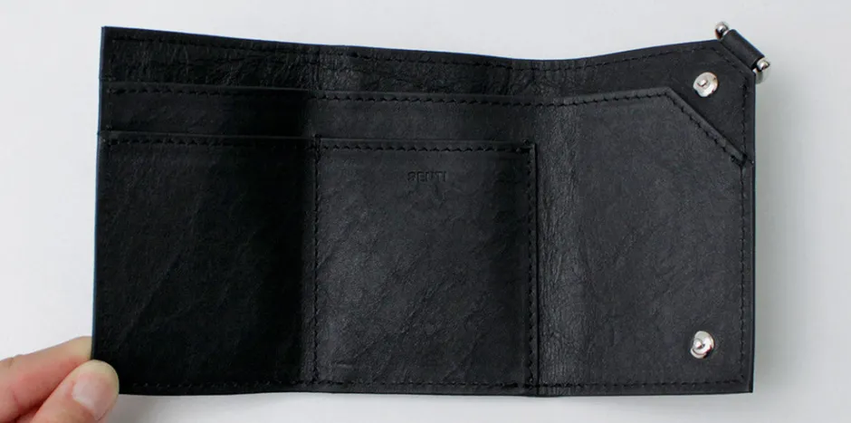 Wallets^SENTI / Dyneema Leather Trifold Slim Wallet black