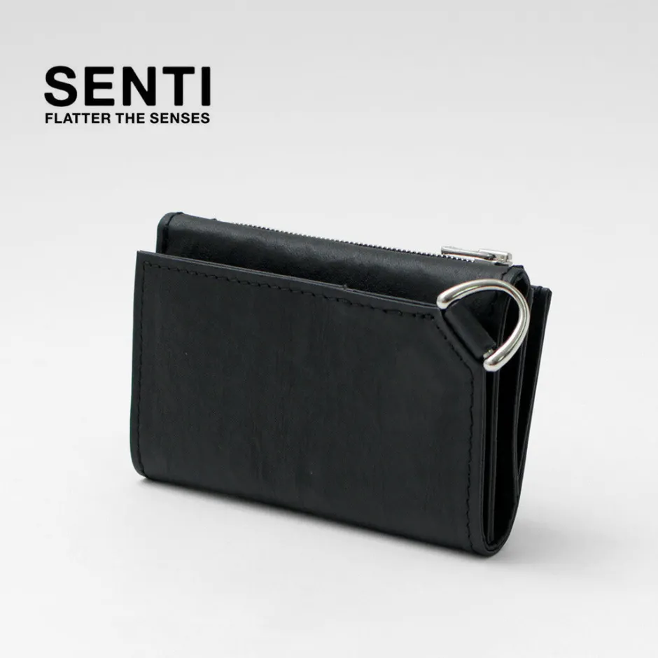 Wallets^SENTI / Dyneema Leather Trifold Slim Wallet black