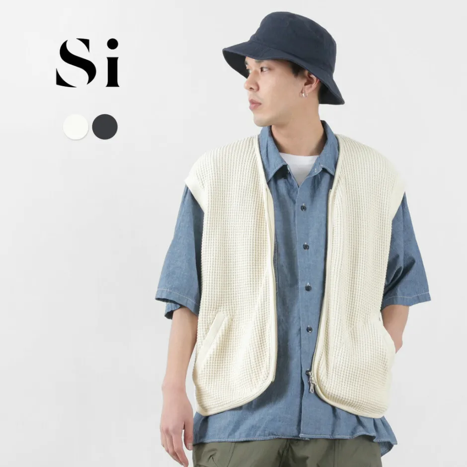 Sweatshirts^SI / Waffle Zip Vest