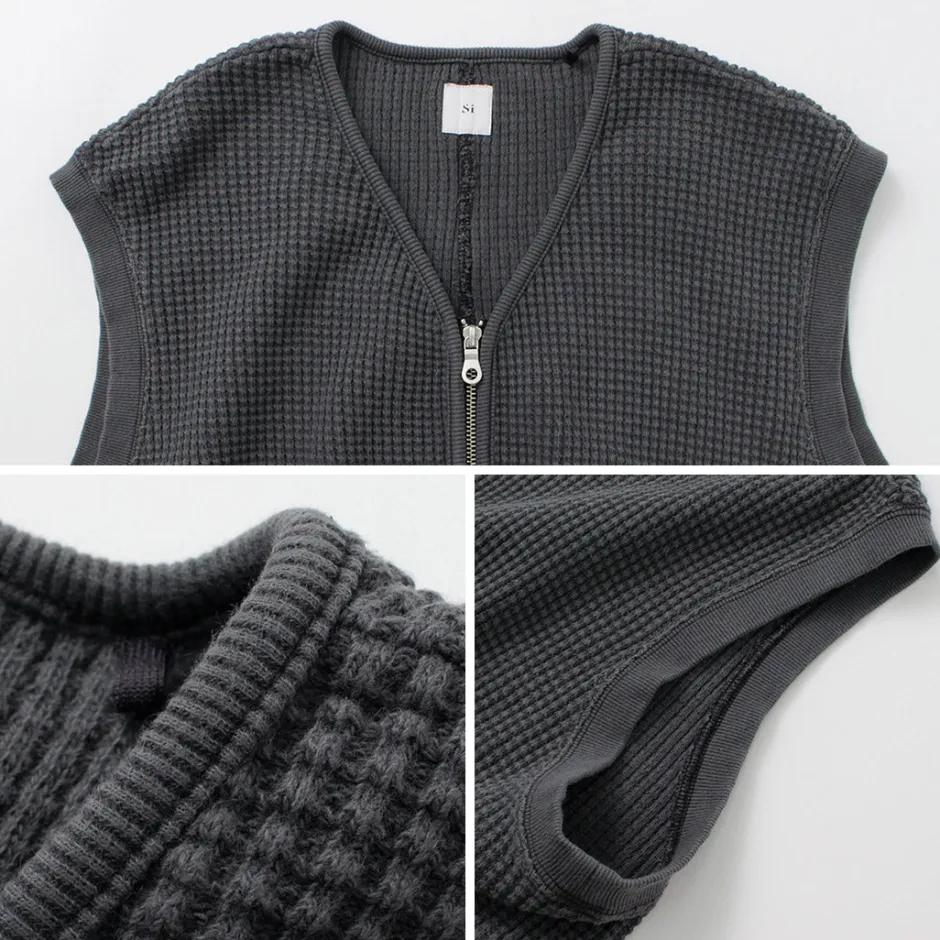 Sweatshirts^SI / Waffle Zip Vest