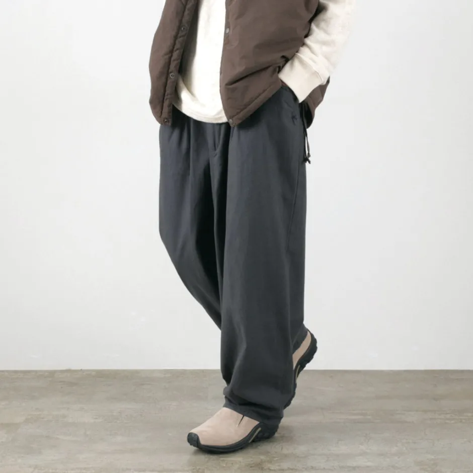 Trousers^SLOW HANDS / Back Satin Poofy Tuck Pants