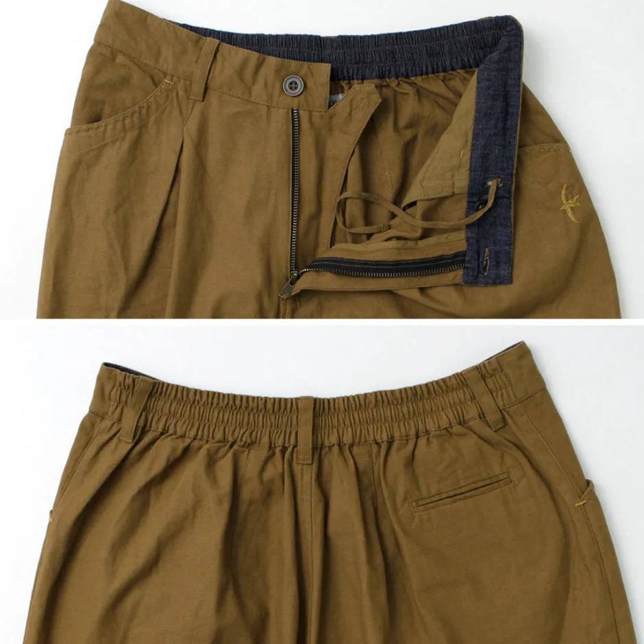 Trousers^SLOW HANDS / Back Satin Poofy Tuck Pants