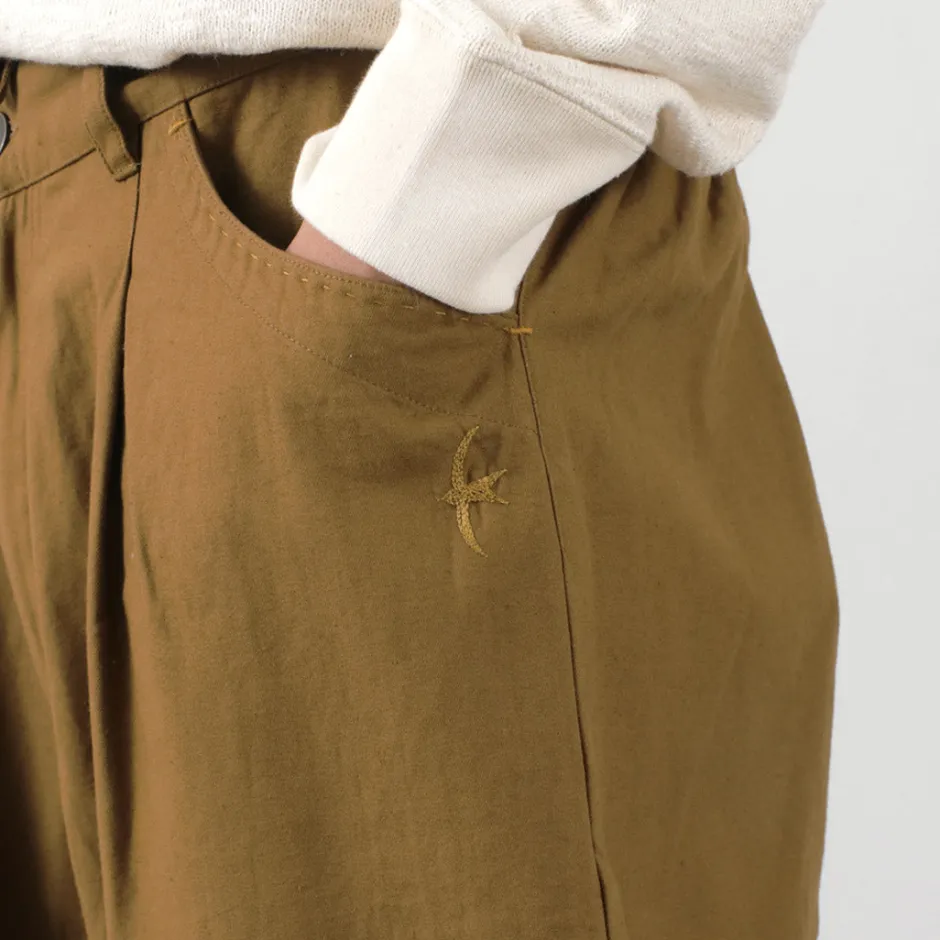 Trousers^SLOW HANDS / Back Satin Poofy Tuck Pants