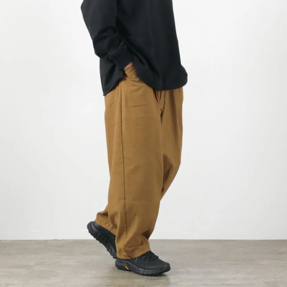 Trousers^SLOW HANDS / Back Satin Poofy Tuck Pants