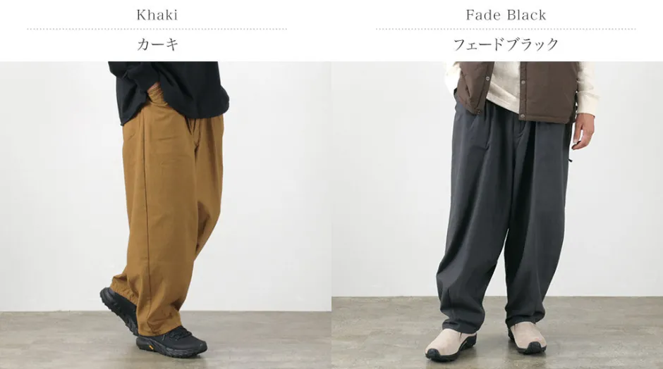 Trousers^SLOW HANDS / Back Satin Poofy Tuck Pants