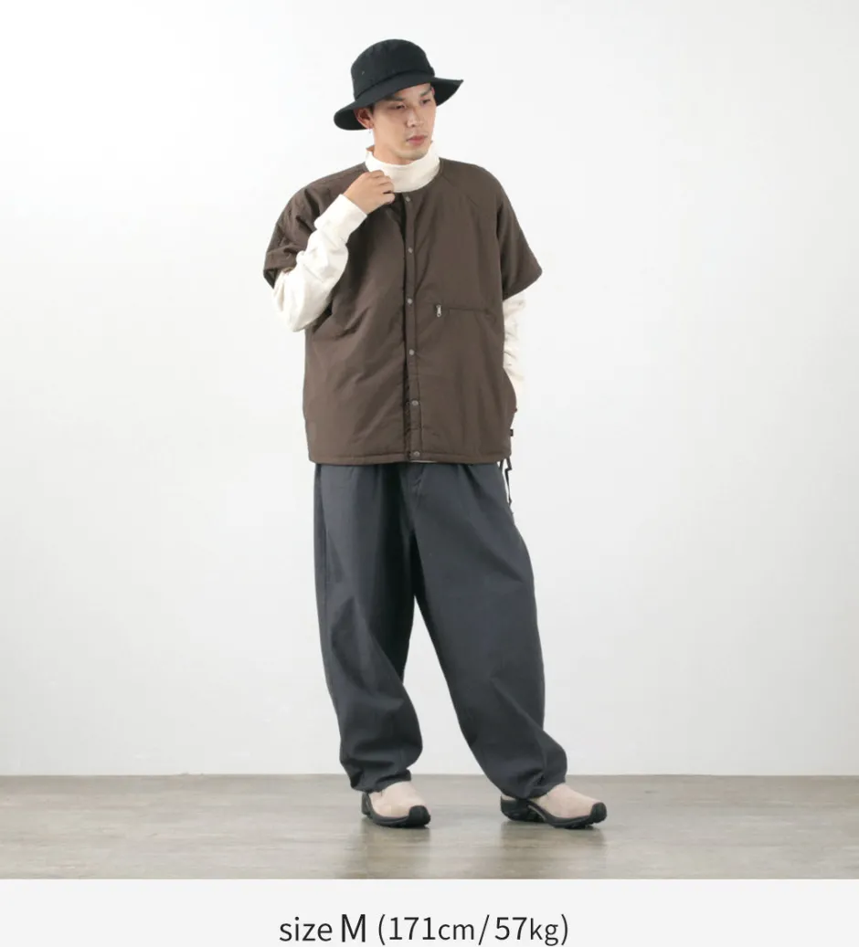 Trousers^SLOW HANDS / Back Satin Poofy Tuck Pants