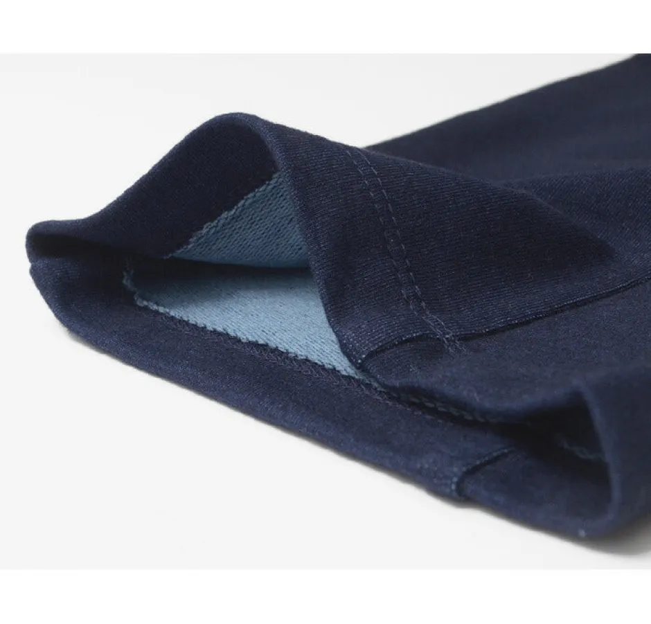 Trousers^SLOW HANDS / Denim Stretch Pile Wandering Pants navy