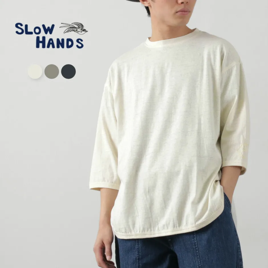 T-Shirts^SLOW HANDS / Hemp Cotton Crew Neck T-Shirt