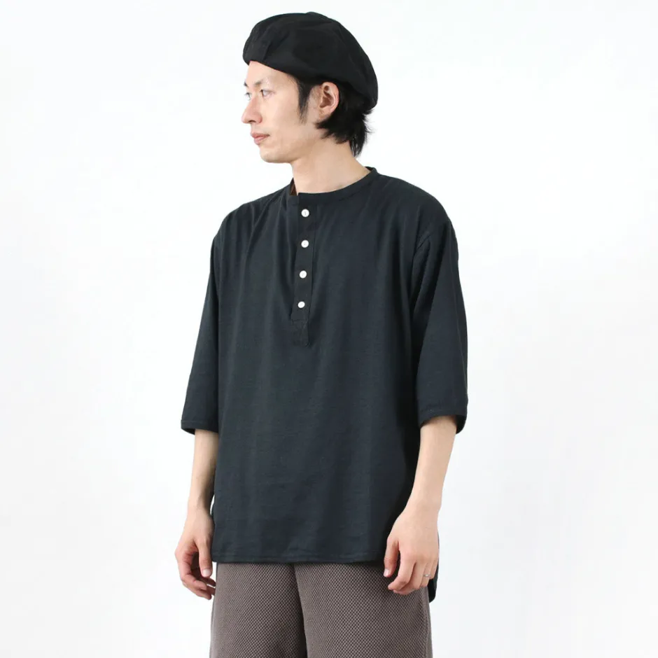 T-Shirts^SLOW HANDS / Henry Neck Combi T-Shirt
