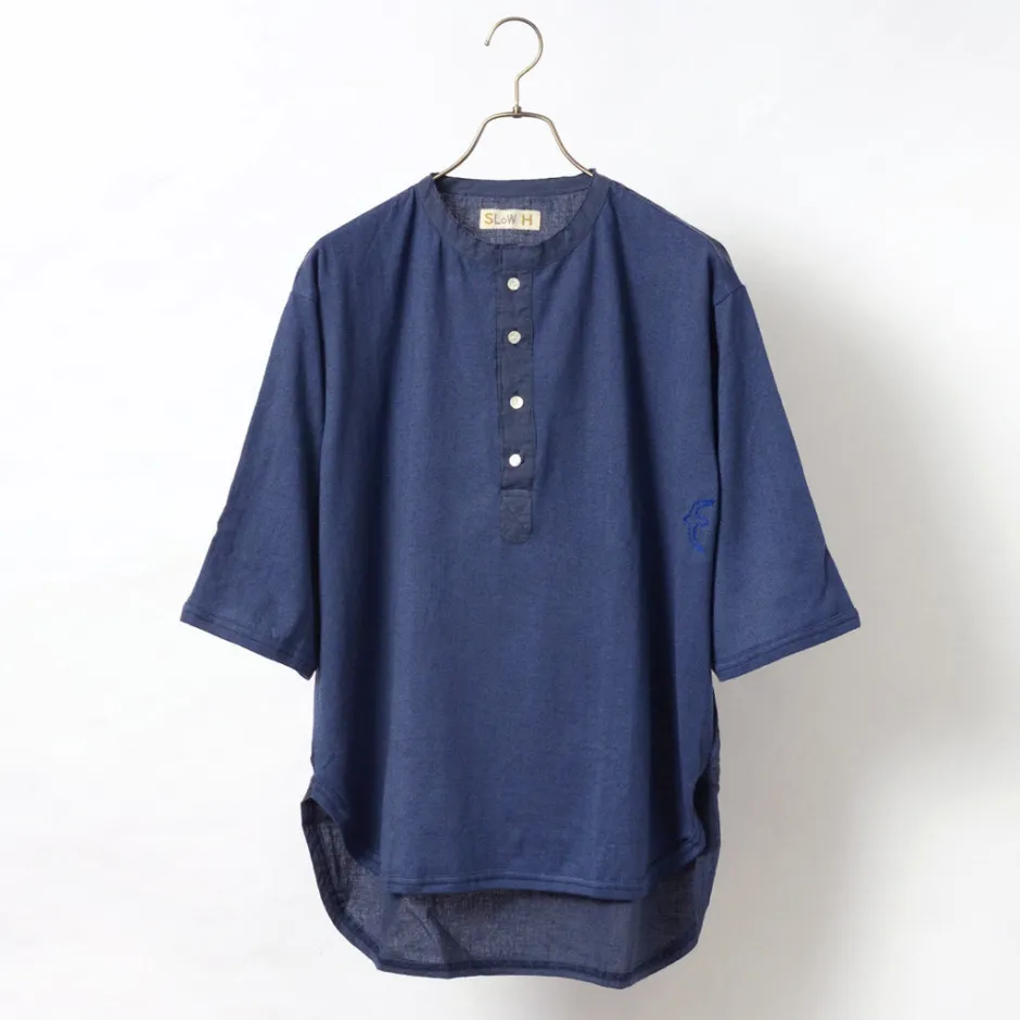 T-Shirts^SLOW HANDS / Henry Neck Combi T-Shirt