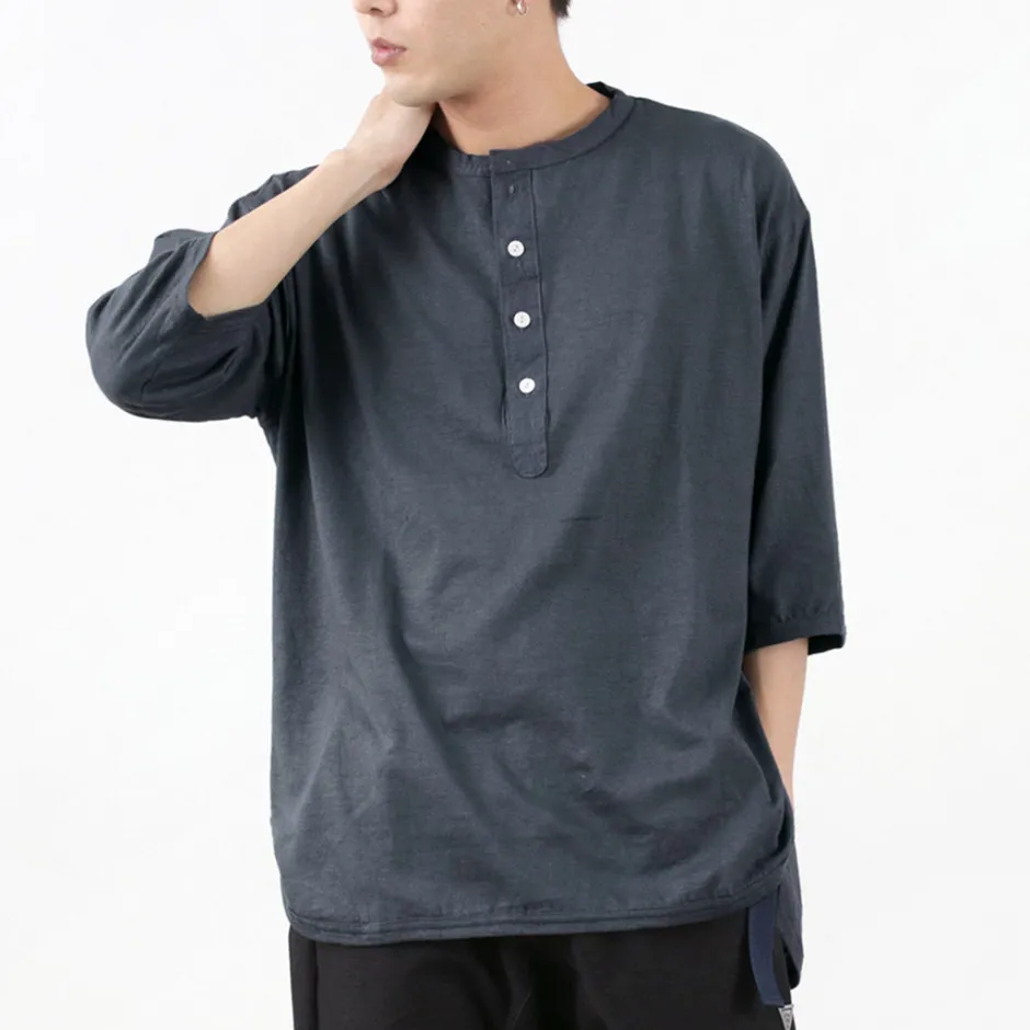 T-Shirts^SLOW HANDS / Henry Neck Combi T-Shirt