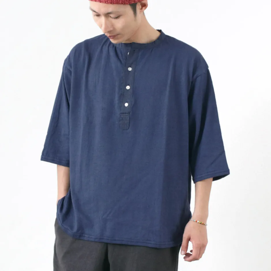 T-Shirts^SLOW HANDS / Henry Neck Combi T-Shirt