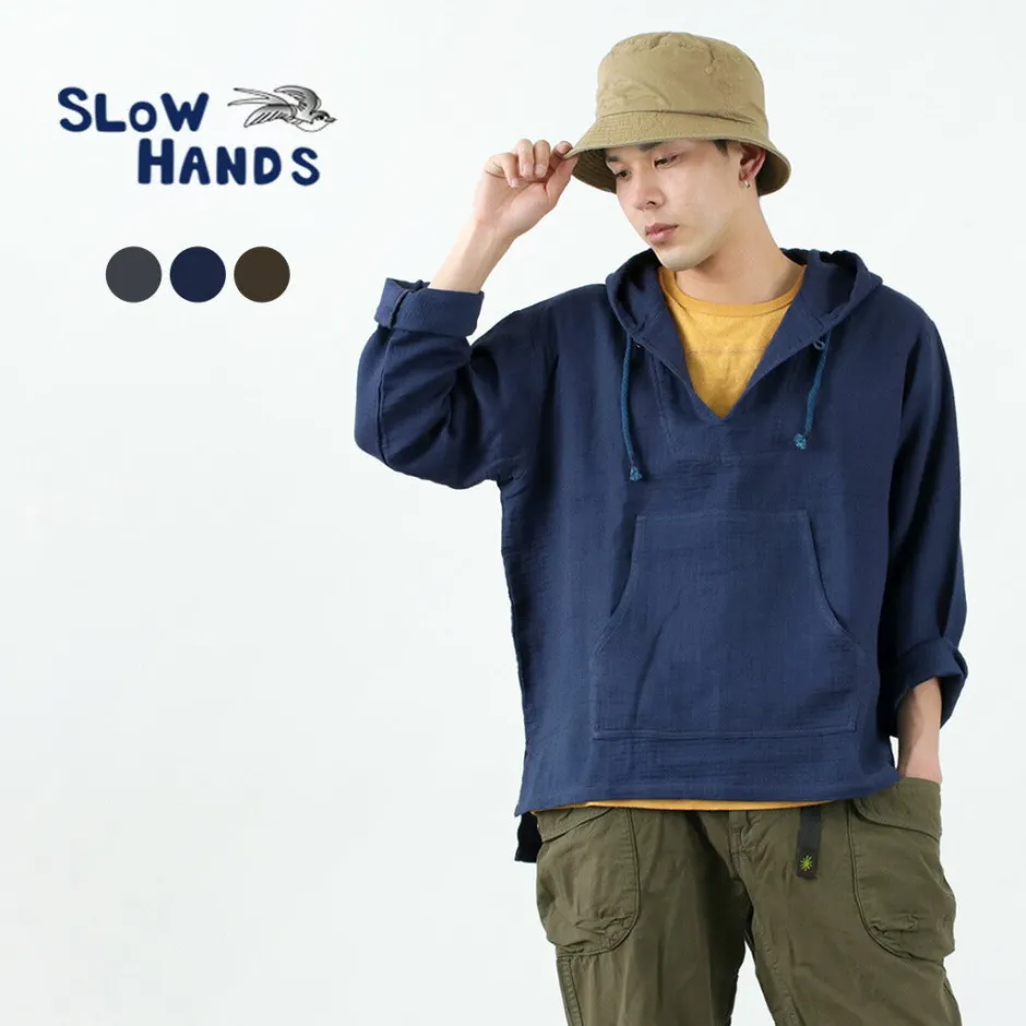 Sweatshirts^SLOW HANDS / Triple gauze Mexican parka
