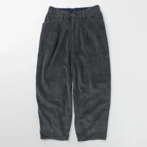 Trousers^SLOW HANDS / Wide Corduroy Poofy Tuck Pants