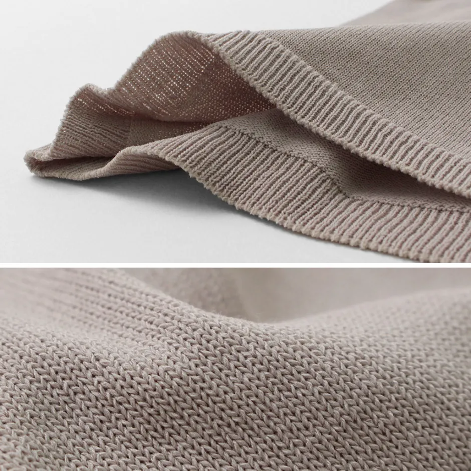T-Shirts^SOGLIA / Cotton Fitted Seamless Henry Neck Knit Tee