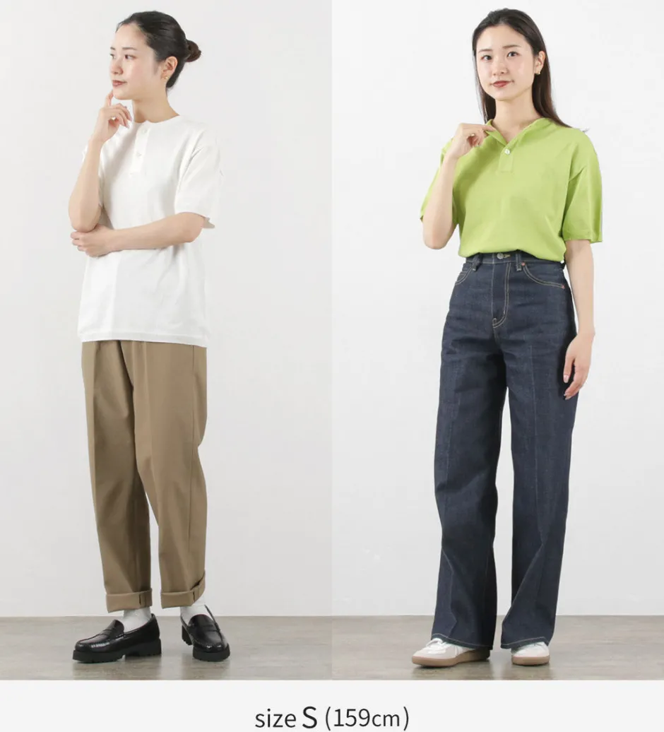 T-Shirts^SOGLIA / Cotton Fitted Seamless Henry Neck Knit Tee