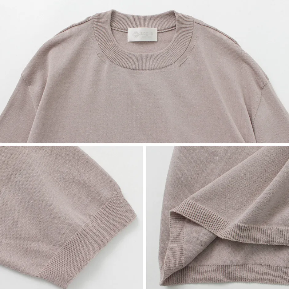 T-Shirts^SOGLIA / Cotton Fitted Seamless Knit Tee