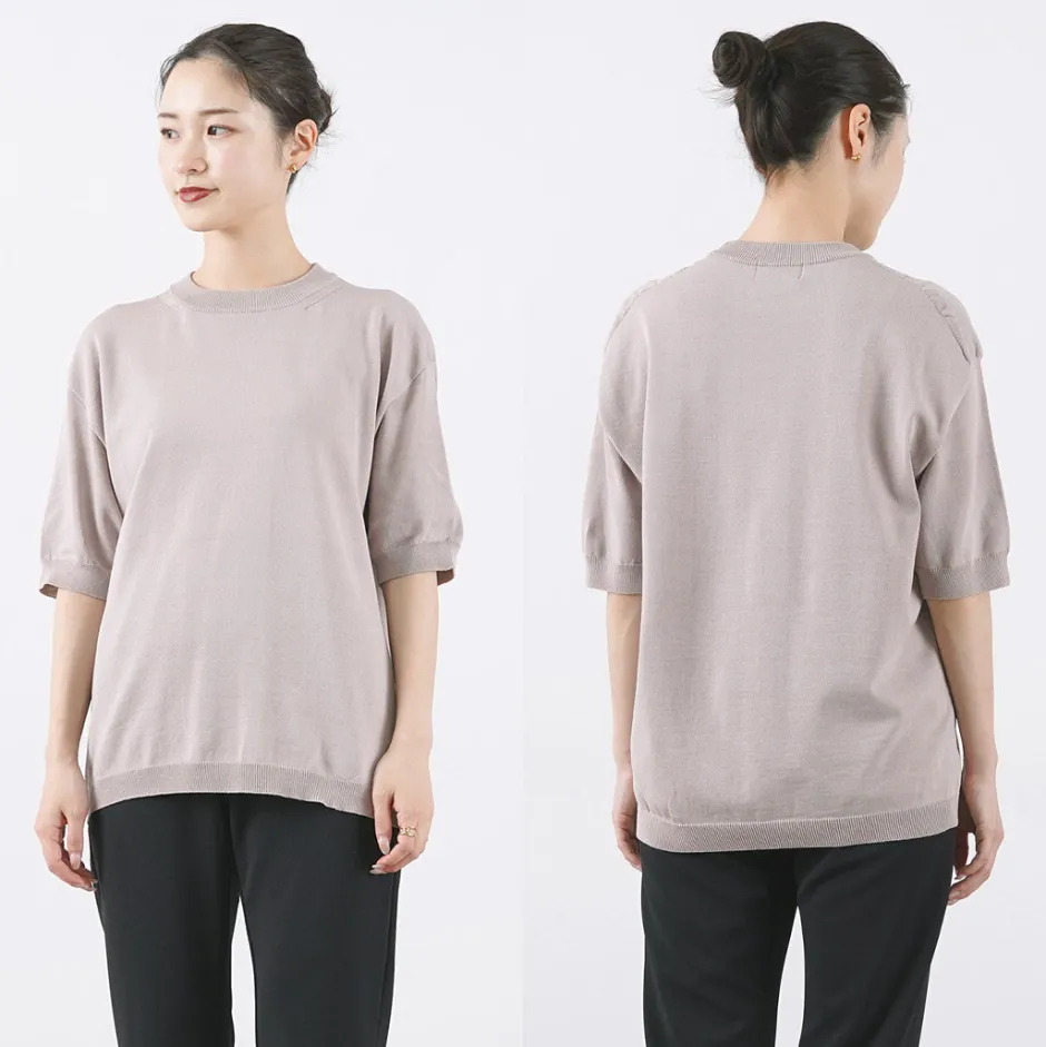 T-Shirts^SOGLIA / Cotton Fitted Seamless Knit Tee