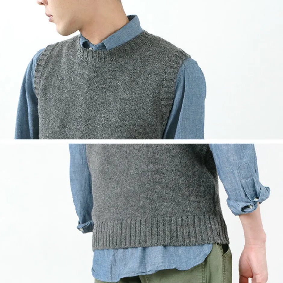 Knits^SOGLIA / LANDNOAH British Wool Crew Neck Knitted Vest