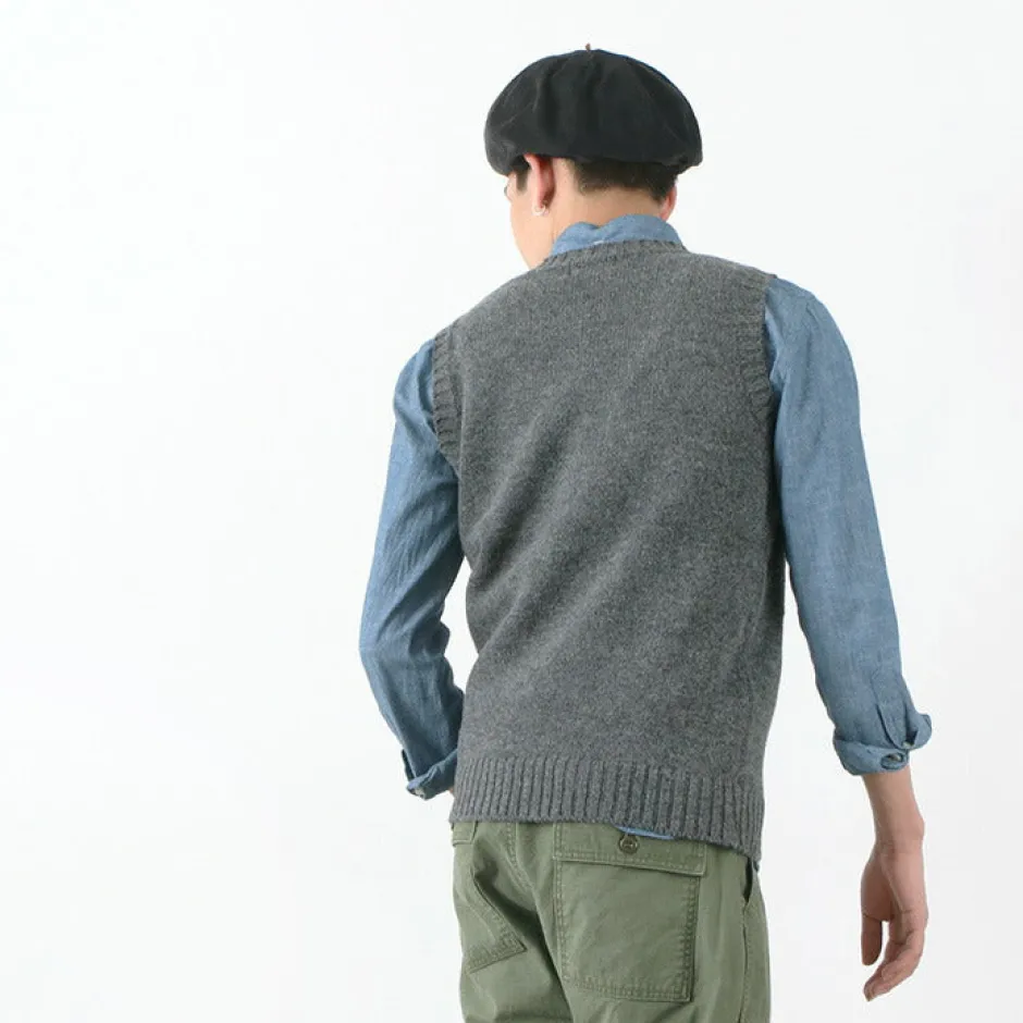 Knits^SOGLIA / LANDNOAH British Wool Crew Neck Knitted Vest