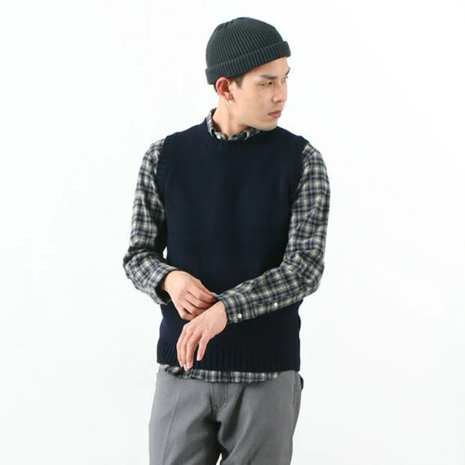 Knits^SOGLIA / LANDNOAH British Wool Crew Neck Knitted Vest